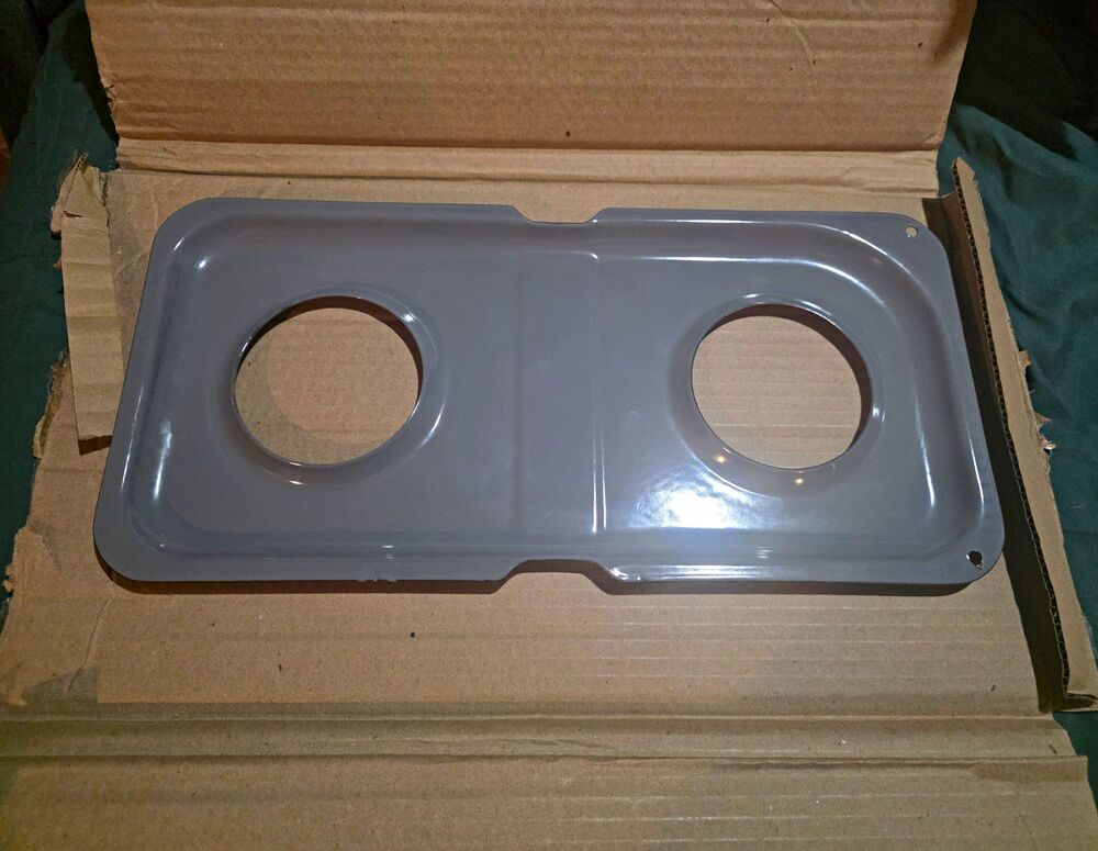 GE WB34K10014 Gray Left Double Drip Pan Unit OEM Gas Range Cooktop